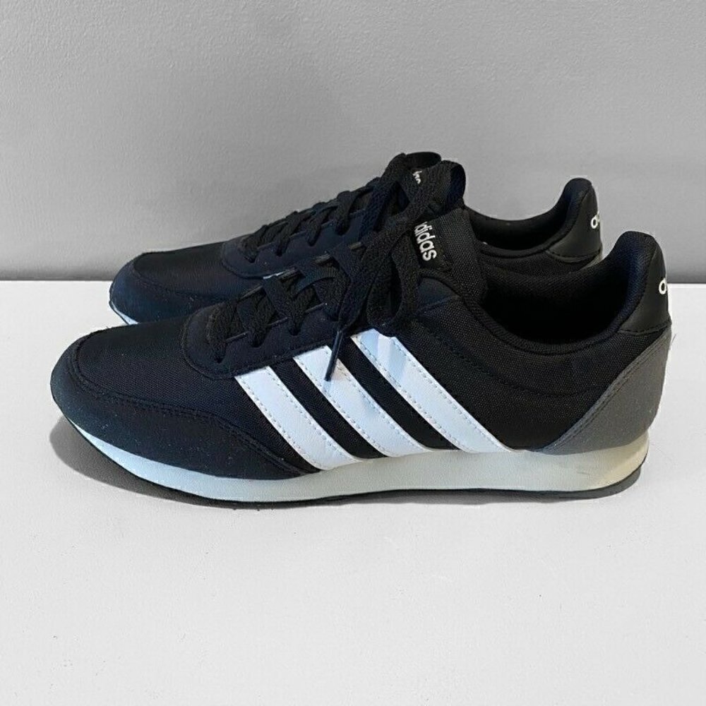 Adidas Mens V Racer 2.0 Sneakers Shoes Black BC0106 7.5 - Picture 4 of 9